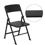 Dolls Folding Chair, 1/6 Scale Foldable Chair Dollhouse Decoration Miniature Furniture Toys for Dolls Action Figure(Black)