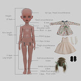 KSYXSL 1/6 BJD Dolls 10.8 Inch 27.5cm Ball Joint Doll Lucky Dolls DIY Toy Gift Rotatable Joints Lifelike Pose with Soft Wig Pretty Dress Nice Shoes Socks Beautiful Makeup