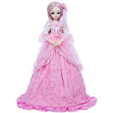 zhihu Princess Anna 1/3 60CM BJD Doll DIY Fashion Wig Doll Dressed Princess Doll Girl Toys