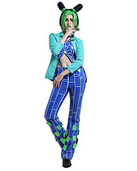 Coskidz Women's Jolyne Cujoh Cosplay Costume with Coat (multicolored, Small)