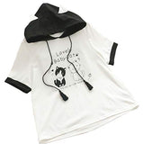 Cosplay Anime Bunny Emo Girls Sweater Hoodie Ears Costume Panda Cat Emo Bear Jacket T Shirt Top Shirt (Lovely Cat)