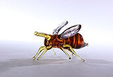 Small Glass Bee Animal Figurines Miniature Mini Bee Little Glass Animals Murano Gift Blown Sculpture Art Collectible Artglass Lampwork