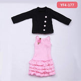 N N Doll Clothes 1/4 Pink Red Style for Kid Body Doll Accessories YF4to177pink Fullset 6 Points Body