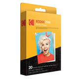 Kodak Step Slim Instant Mobile Photo Printer - Kit: 20 Pack Zink Paper, case