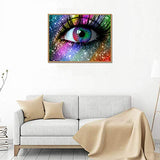 Diamond Art Kits for Adults, Eyes 5D Diamond Painting Kits Paint by Full Drill Diamond Dots Canvas Work for Kids Home Decor 16" x 12" Inch
