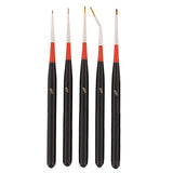 US Art Supply 5 Piece Miniature Tight Spot Micro Fine Detail Art & Beauty Taklon Brush Set with