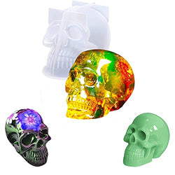 Silicone Skull Molds, 3D Large Skull Shape Molds for Epoxy Resin, Skeleton Skull Decor Epoxy Resin Mold for Candle Making, Home Decor, Outdoor, Resin Casting Art Crafts