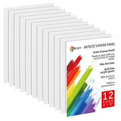 Canvases for Painting 12 Pack,8 x 10 Inch Painting Canvas, Blank Canvas Boards for Painting- Gesso Primed Acid-Free 100% Cotton Canvas Panels for Acrylics Oil Watercolor Tempera Paints