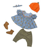 Paradise Galleries Reborn Toddler Doll in Fall-Themed/Halloween Outfit, 19 inch Pumpkin Spice, 8-Piece Set