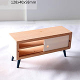 #N/A Dolls House Television / TV Cabinet Stand for 1:12 1:6 Scale Living Room Bedroom Ornament - TV Cabinet