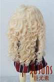 D28002 6-7'' 16-18CM Monghanjuc Mohair Doll Wigs 1/6 YOSD Long Curly Doll Wigs (Blond)