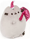GUND Santa Claws Pusheen Holiday Plush Stuffed Animal Cat, Gray and Pink, 9.5”