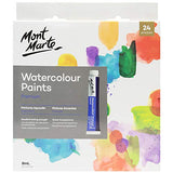 Mont Marte Watercolor Paint Set 24 Colours 8ml, Aluminium Watercolor Tube Set, Perfect for Paper