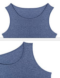 Tank Tops for Women Fashion Summer Sleeveless Solid Color Casual Slim Tee Shirts Vest Blouses(Blue_M)