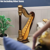 Odoria 1:12 Miniature Harp Mini Musical Instrument Dollhouse Furniture Model Decoration