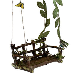 Miniature Fairy Swing 1:12 scale. Dollhouse Garden Furniture, Hanging Chair