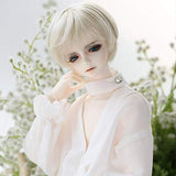 24 Inch BJD SD Doll 1/3 BJD Dolls Long White Fairy Boy Doll Hair SD BJD Doll Wig with Full Set Clothes Shoes Wig Makeup, Fit Cosplay Party Dress Up