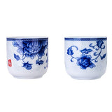 ufengke 7 Piece Chinese Kung Fu Tea Set,Blue and White Porcelain Tea Set for Kungfu,Tea Service