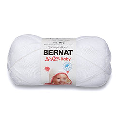 Bernat Softee Baby Yarn, 5 oz, White, 1 Ball