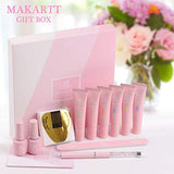 Makartt Nail Qik Gel Extension Kit, No Slip Solution Need Blue Pink Nail Builder Nail Kit Summer Gift Beauty Sets with Base Coat Top Coat All-in-One French Nail Art Design Beginner Trail Set P-97