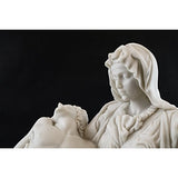 Top Collection La Pieta by Michelangelo Statue - Museum Grade Replica in Premium Sculpted Resin - 10-Inch Tall Figurine with White Marble Finish