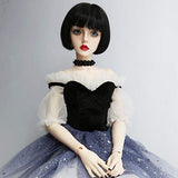 XSHION 1/3 BJD Doll Wedding Dress, Handmade Starry Princess Skirt for 60cm Ball Jointed Dolls Clothes Set with Necklace