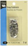 Dritz Snap Fasteners - Nickel - Size 16 - 7/16" - 7 sets (16-65)