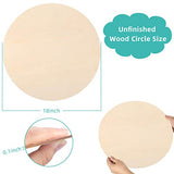 18 Inch Round Wood Circles Unfinished Wood Circles for Crafts, Door Hanger, Pyrography and Painting (2 Pieces)