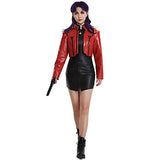 Cosplay.fm Women's Katsuragi Misato Cosplay Costume Jacket Dress with Cross Necklace (S) Red