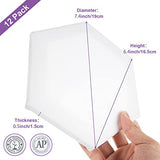 CYEAH 12 Pack Hexagon Canvas Boards for Painting, 4 Inch Blank Pre Stretched Canvas White Canvas Boards, 100% Cotton, Art Supplies for Acrylic Pouring and Oil Painting