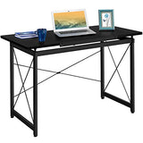 Topeakmart Angle Adjustable Drafting Table Writing Desk for Artists Tilting Tabletop Basic Drawing Desk with Adjustable Tabletop & Pencil Ledge Black