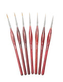 MEEDEN Professional Sable Hair Detail Paint Brush Set - 7 Miniature Art Brushes for Fine