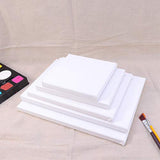 Healifty 10PCS Painting Canvas Panels Stretched Canvas Board White Cotton Canvases for Acrylic Oil Gouache Oil Paint Wet Art