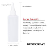 BENECREAT 10Pack 5 Ounce Plastic Squeeze Dispensing Bottles with Leak-Proof White Cap - Good for Crafts, Art, Glue, Multi Purpose