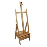 US Art Supply 85 Inch Studio H-Frame Wood Easel with Storage Drawer