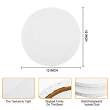 COYMOS Pre Stretched Canvas Primed Round Canvas Boards for Painting, Acrylic Pouring, Oil Paint & Artist Media - 12 x 12'' Stretched Canvas, Perfect for Painting The Planets (White Blank 2 Pack)