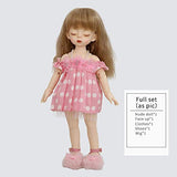 BJD SD Dolls Miadoll Soo Sleep Head 1/6 YoSD Body Model Girls LCC Napi Toys Shop Dollhouse Resin Figures Furniture (Color : Fullset A in NS)
