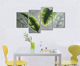 Wieco Art Botanical Paintings Wall Art on Canvas Abstract Green Leaves Canvas Wall Art for Living Room Bedroom Wall Decor Modern Artwork for Home Decorations AB4128