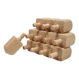 Wooden Dreidels 2-1/2 Inch, Unfinished Natural Wood Dreidels - Bag of 12