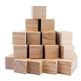 Unfinished Wood Craft Cubes, 1 Inch Natural Wood Blocks, Pack of 50 Wood Square Blocks, Wooden Cubes for Arts and Crafts and DIY Projects