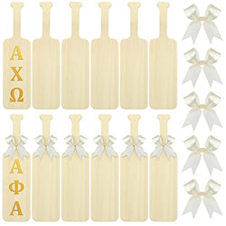 15 Inch Unfinished Wooden Paddle Greek Fraternity Sorority Paddle Solid Pine Wood Paddle Wooden Frat Paddle for DIY Arts Crafts Home Decoration (24 Pcs)
