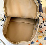 JELLYEA Kawaii School Backpack with Cute Milk Cow Accessories Kawaii Pins for Girls Teen (Black) One Size