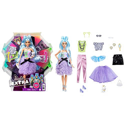 Barbie Extra Doll & Accessories Set with Pet, Mix & Match Pieces for 30+ Looks, Multiple Flexible Joints, Kids 3 Years Old & Up, GYJ69