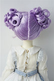JD292 8-9inch 21-23CM Double Bowl Synthetic Mohair Doll Wigs 1/3 SD Purple BJD Doll Accessories