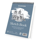 Bachmore Sketchpad 9X12" Inch (57lb/85g), 100 Sheets of Spiral Bound Sketch Book For Artist Pro & Amateurs | Marker Art, Colored Pencil