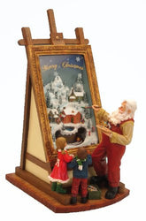 MusicBox Kingdom 52006 Painting Santa Music Box, Small