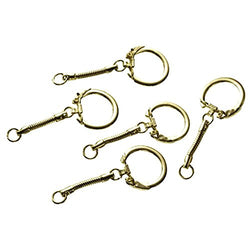 Jewelry Designer 1880-82 Steel Key Chain Brass Plated 15 Pcpkg