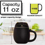 Dianhengmi - Ceramic Mug Cup Set Cute Cat Design, Coffer Mug Cups with Lid, Water Tea Cup With Handle, Unique Style Gift for Office Home Boyfriend Girlfriend Mum - Black