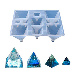 Silicone Candle Molds Pyramid Candle Molds for Resin Casting, Jewelry Making, Aromatherapy Candle Making and Crafting Projects 11 Holes