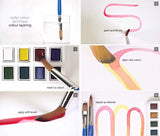 Winsor & Newton 390373 Cotman Water Colour Paint Pocket Plus Set, Set of 12, Half Pans